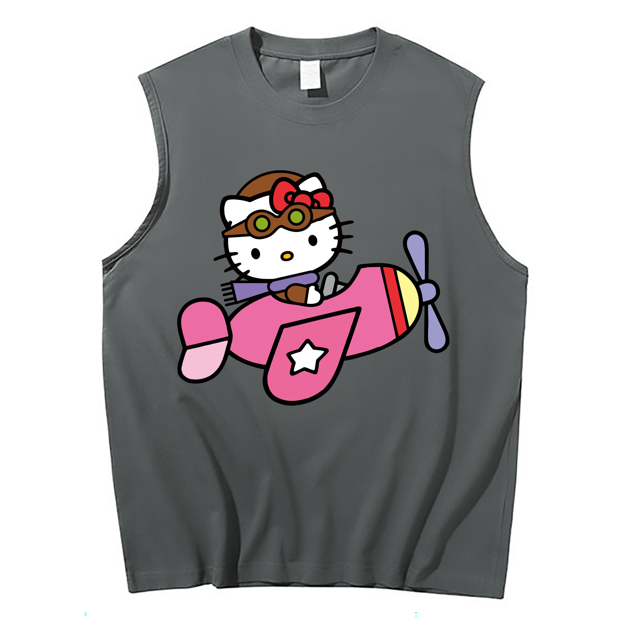 （画像用） Hello Kitty ハローキティ コットン100％タンクトップ（フロントプリント）
